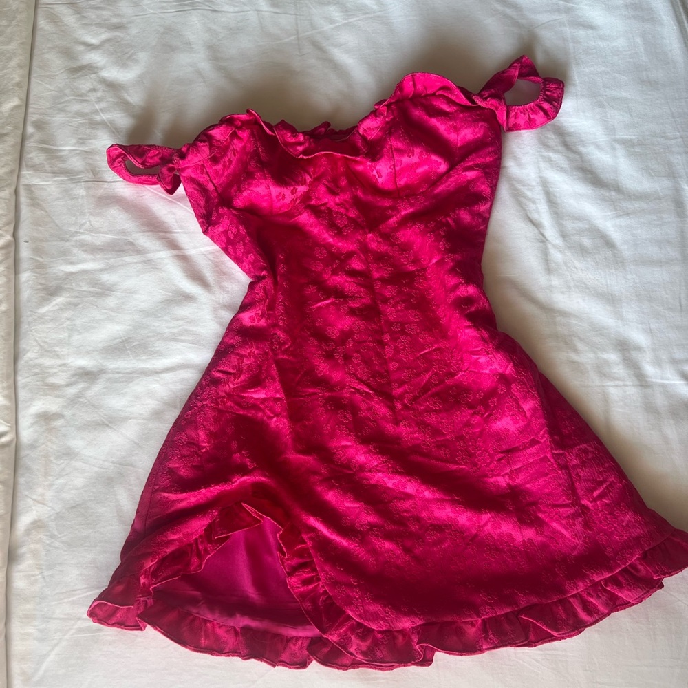 REVOLVE - Penelope Mini Dress in Fuchsia - Picture 6 of 7